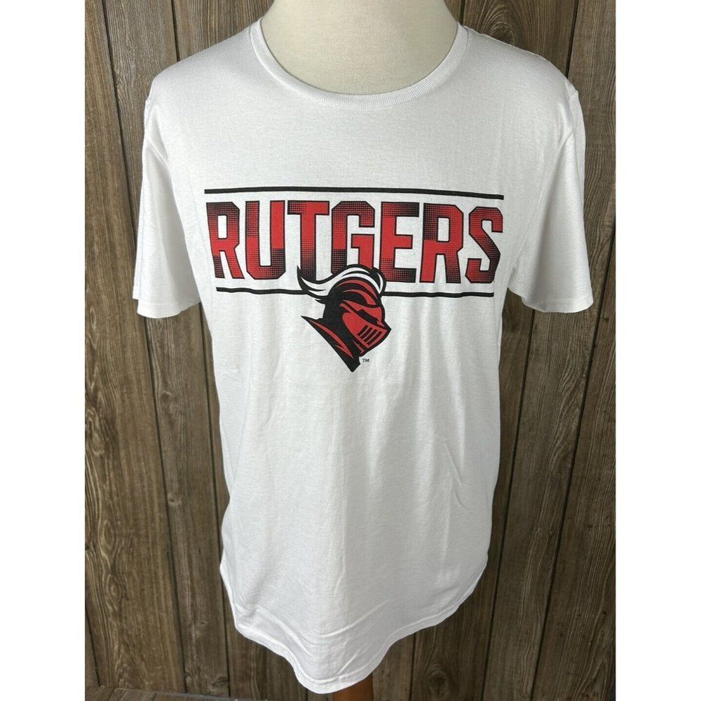 Camp David Men’s White Rutgers Short Sleeve T Shirt Large NWT NCAA